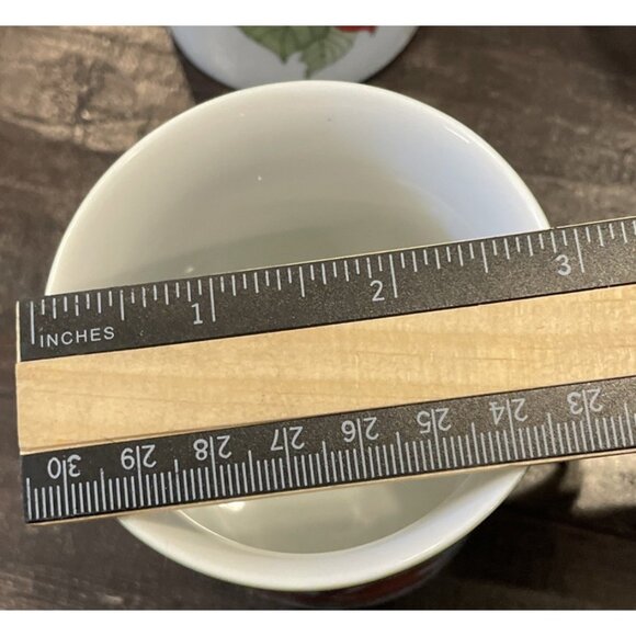 Block Spal Watercolors Poinsettia Coffee Tea Mugs Mug 1982 Set Of 4 Vintage - Picture 5 of 5